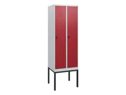 locker,HxBxD 1950x600x500mm,2vak,vak B 300mm,draaigrendel