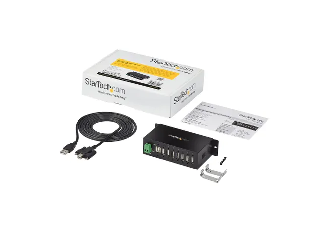 7-Port industriële USB 2.0 hub metalen USB-A hub met DIN-rail montage