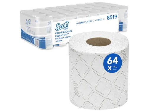 Toiletpapier Scott Essential 2-laags 350 vel wit 8519