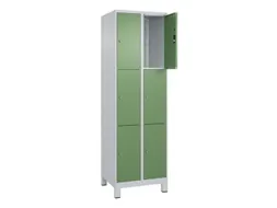 lockerkast,HxBxD 1950x600x500mm,2x3vakken,vak B 300mm,cil.-slot,voeten