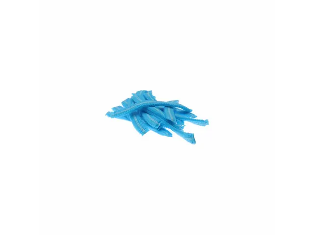 Haarnet Pp Non Woven Clip Cap Blauw 58cm 2-elastiek Detectable 1000 St