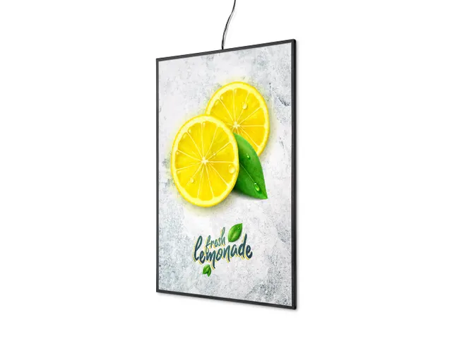 Slide-in posterframe Slim A1 LED verlicht Zwart