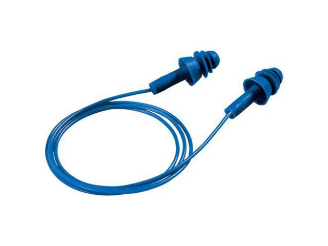 Uvex Whisper+ Detec oordopjes met koord, SNR 27 dB, blauw, per 50 paar