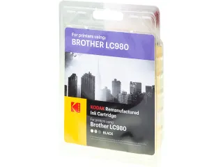 Kodak Brother LC980BK DCP/MFC Inkt Zwart Rebuilt 250 pagina's - 1