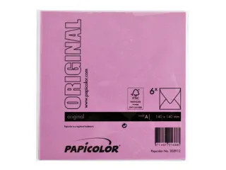 Envelop Papicolor 140x140mm Felroze Gegomd - 3