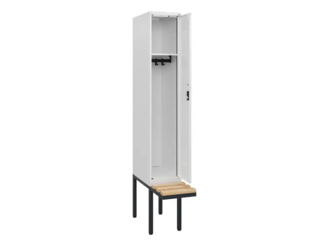 locker met bank,HxBxD 1950x300x815mm,1vak,vak B 300mm,cilinderslot