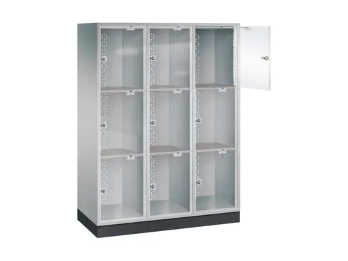 grootvolume-lockersysteem,HxBxD 1750x1220x500mm,3x3vakken,cil.-slot