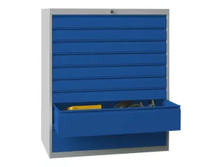 ladekast HxBxD 1200x1023x600mm 9laden slot RAL7035 front RAL5010 - 2