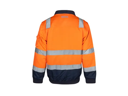 OXXA Agatha 0962 pilotjack Maat S fluo oranje/marineblauw