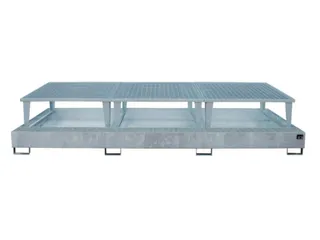 opvangbak,v. 3xIBC,opvangvol. 1000l,HxBxD 780x3850x1460mm - 1