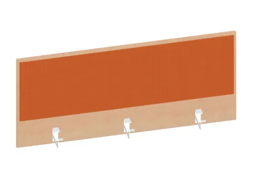 baliepaneel,v. bureau,aanbouw achter,B 1200mm,NE-esdoorn,BN3012-oranje