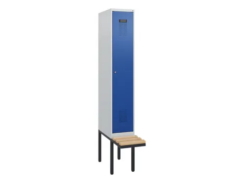 locker met bank,HxBxD 1950x300x815mm,1vak,vak B 300mm,cilinderslot