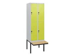 Dubbeldekse dekenkist,HxBxD 1950x600x815mm,2x2vak.,vak B 300mm
