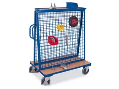 Materiaalwagen 500kg Hxlxb 1555x1370x800mm Ral5010 Draadgaas