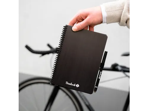 Notitieboek Bambook zwart A5 lijn 40pagina's uitwisbaar
