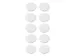 Aimant Westcott Ø 40x8,5mm 2500g Blanc Set 10 pièces