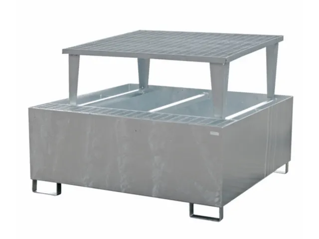 opvangbak,v. 1xIBC,opvangvol. 1000l,HxBxD 1083x1460x1460mm,m. aftapbok