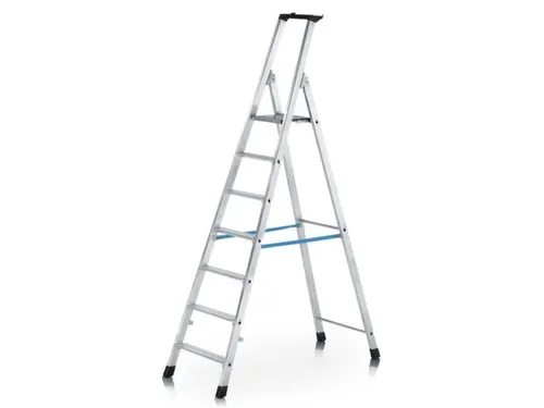 Boktrap Aluminium H 1 48m L 2 26m 7treden Platform Spreidbeveiliging