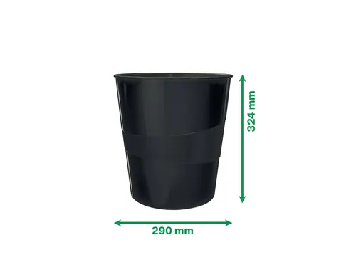 Papierbak Leitz Recycle range 15 liter zwart