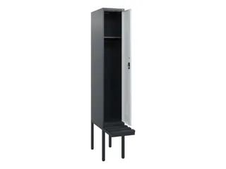 locker met bank,HxBxD 1950x300x815mm,1vak,vak B 300mm,cilinderslot - 1