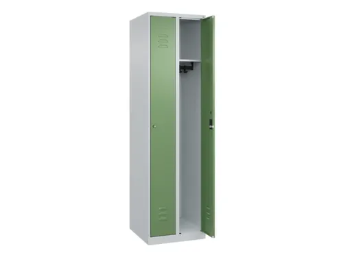 locker,HxBxD 1850x500x500mm,2vak,vak B 250mm,cil.-slot,staand op vloer