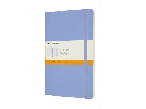 Notitieboek Moleskine large 130x210mm lijn soft cover hydrangea blue