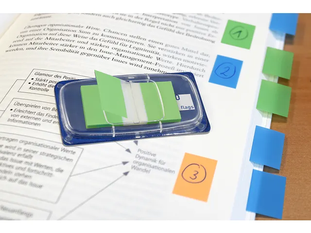 Info flags 25x43mm Vert Blister 50 pièces