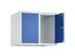 opzetkast,v. locker,2vak.,vak B 300mm,HxBxD 500x600x500mm,vleugeldeur