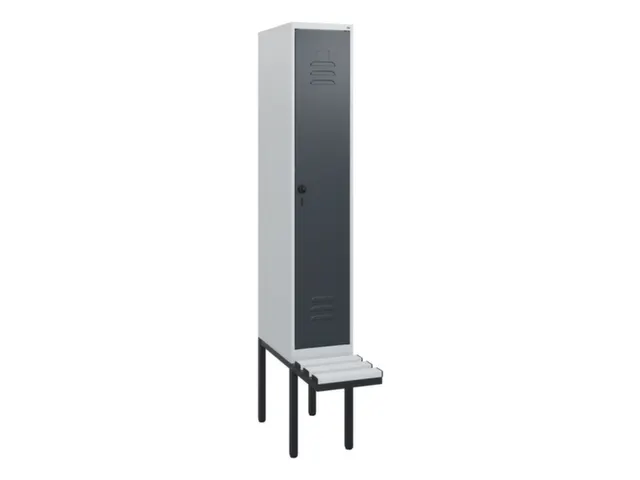 locker met bank,HxBxD 1950x300x815mm,1vak,vak B 300mm,draaigrendel
