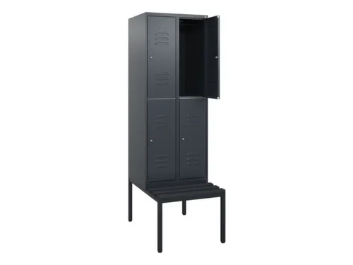 Dubbeldekse dekenkist,HxBxD 1950x600x815mm,2x2vak.,vak B 300mm