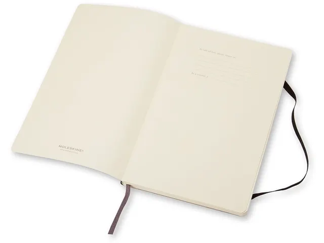 Notitieboek Moleskine large 130x210mm blanco soft cover zwart
