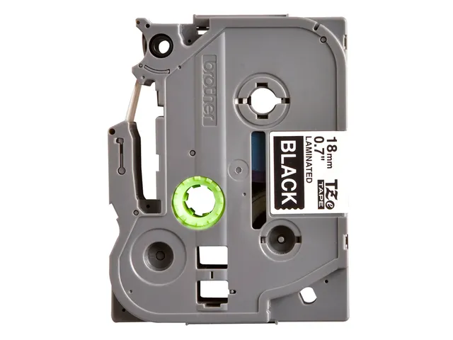 Labeltape Brother P-touch TZe-345 standaard 18mm wit op zwart