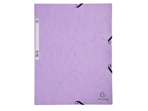 Elastomap Exacompta Aquarel A4 3 kleppen 400gr glanskarton lila