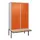 PBM-locker met bank,HxBxD 2120x1200x815mm,4vak,vak B 300mm