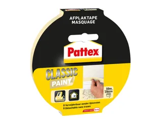 Afplaktape Pattex Classic 19mmx50m creme - 2