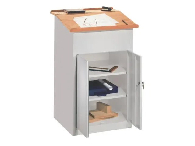 Massieve Lessenaarkast Hxbxd 1100/1200x700x600mm 2 Legborden Met Kast