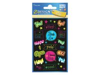 Neon etiket Z-design Kids teksten