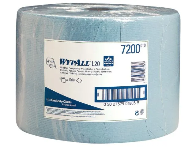 WYPALL 7200 Poetsdoeken grote rollen L20 1-laags blauw