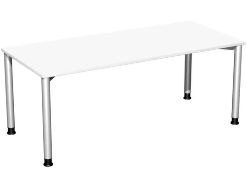 In Hoogte Verstelbaar Bureau 680-800X1800X800Mm Blad Wit 4-Voeten