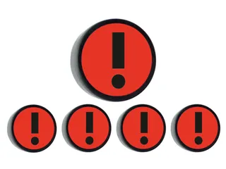 Impressiemagneet Attention 35mm Rood - 1