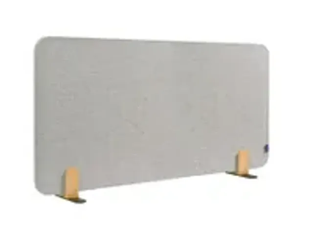 OUTLET Elements Bureauscherm akoestisch 60x120cm Licht Grijs Houders
