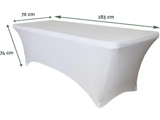BRASQ Tafelrok Wit 183x76x74cm - 2