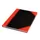 Notitieboek Bantex zwart/rood A4 lijn 70gr 96vel