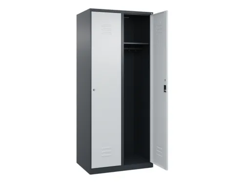 locker,HxBxD 1850x800x500mm,2vak,vak B 400mm,cil.-slot,staand op vloer