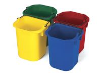 Emmer 5 Liter - set in groen, rood, blauw, geel Rubbermaid