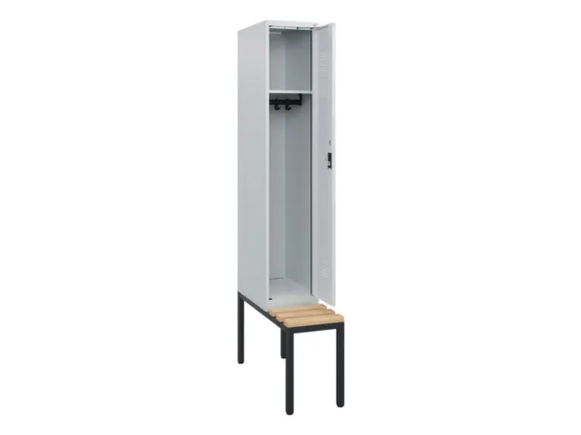 locker met bank,HxBxD 1950x300x815mm,1vak,vak B 300mm,cilinderslot