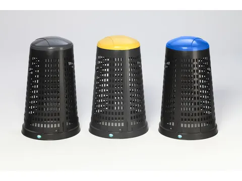 vuilniszakstandaard 120 liter HxØ 880x380-520mm romp PP zwart blauw