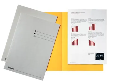 Dossiermap Grijs A4, Karton Van 180 G/m², Pak Van 100 Stuks