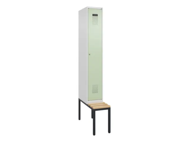 locker met bank,voor scheiding van kleding,HxBxD 2120x300x815mm,1vak