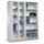 venster-schuifdeurkast,RAL 7035,HxBxD 1950x1200x500mm,4xStalen bodem